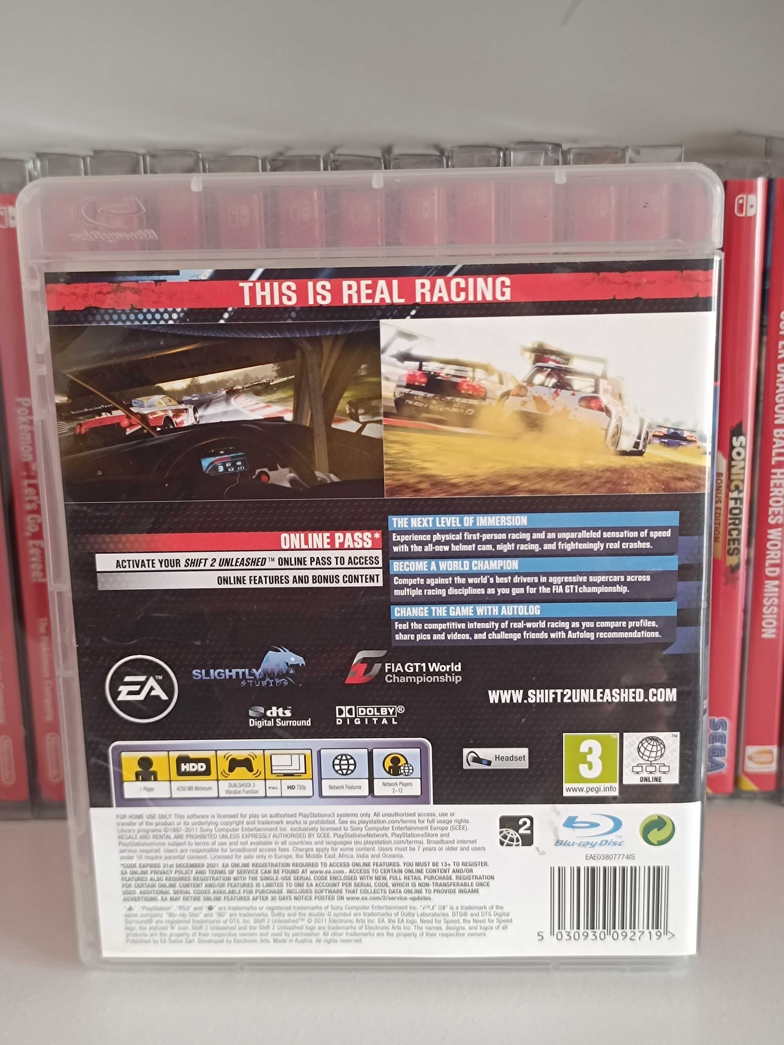 PS3 Jogos Need For Speed Shift 1 e 2 Unleashed