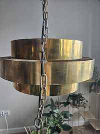 Lampa sufitowa wisząca żyrandol metal westwing złota mosiądz vintage