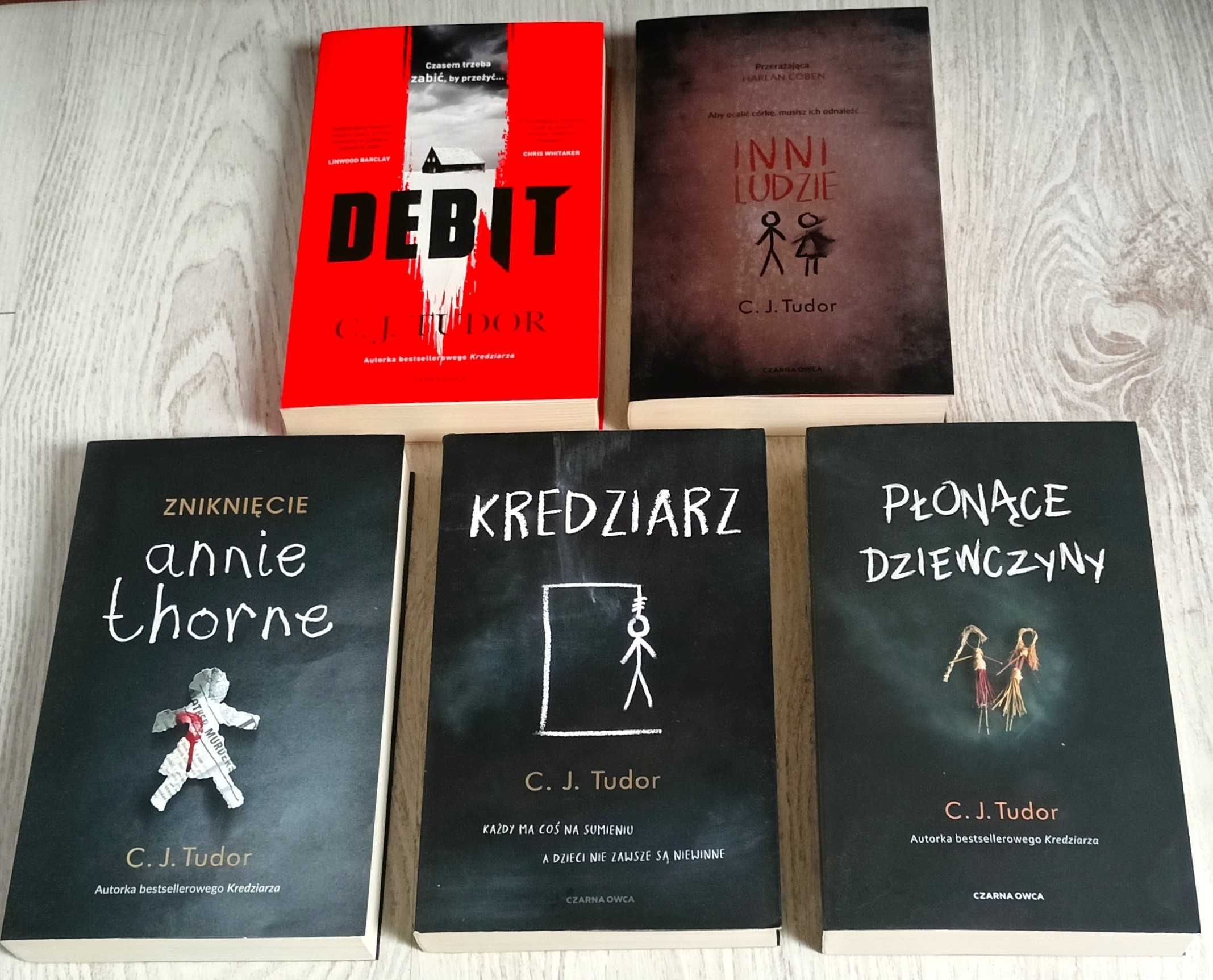 C.J. Tudor Kredziarz Inni ludzie Zniknięcie Annie Thorne Płonące Debit
