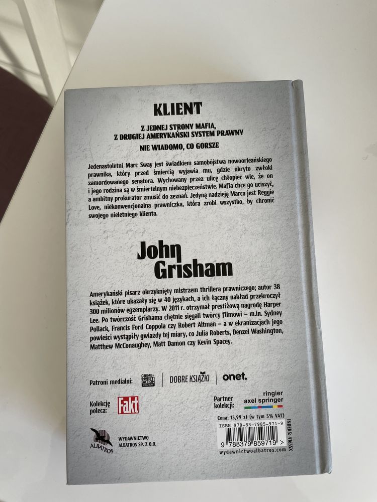 Książka John Grisham klient