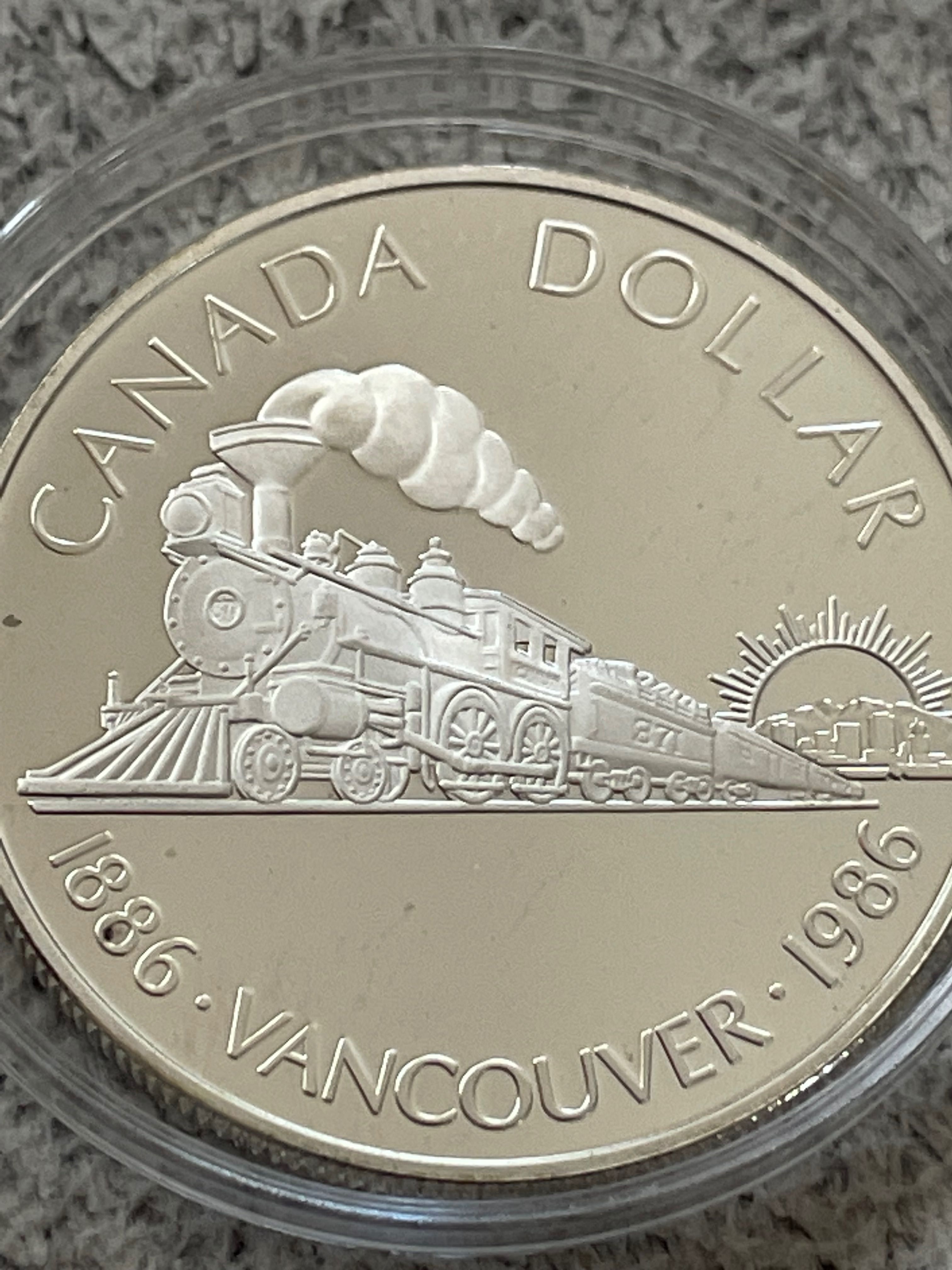 One Dollar Kanada 1986 Srebro