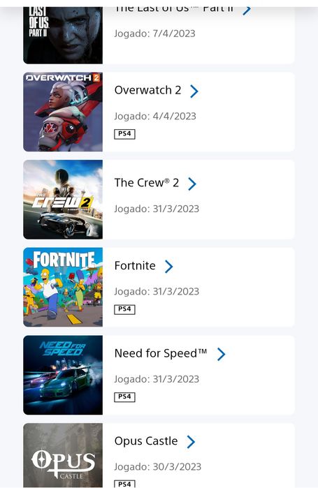 Jogos PS4 e algum PS5
