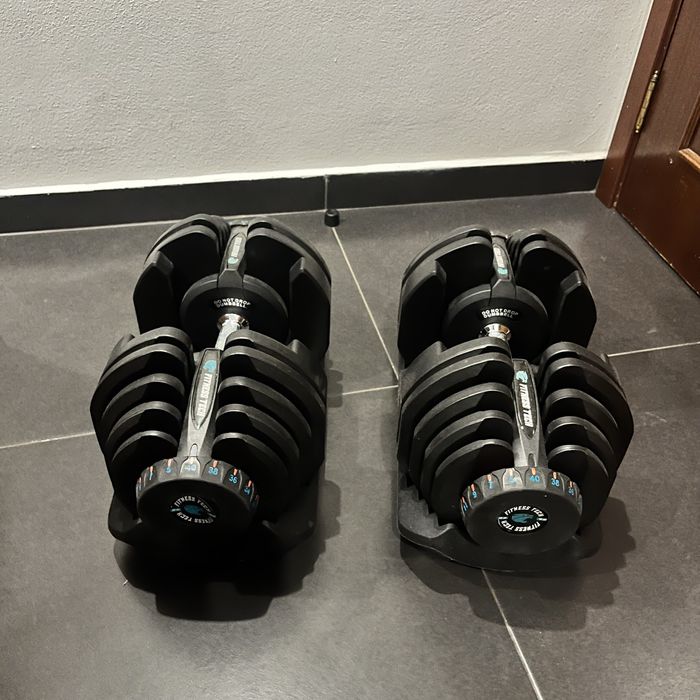 Haltere Fitness Tech Ajustável 40kg Preto NOVO