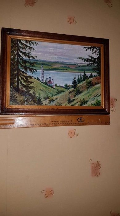Картина в деревянной раме Лето Художник Балобанов 1997 год