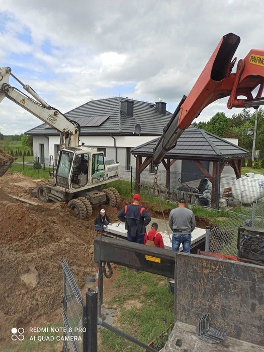 usługi koparką mini koparką wykopy budowa dróg kamieńczyk łochów urle