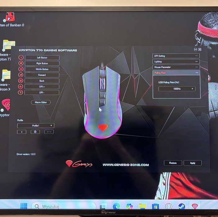 Myszka genesis krypton 770