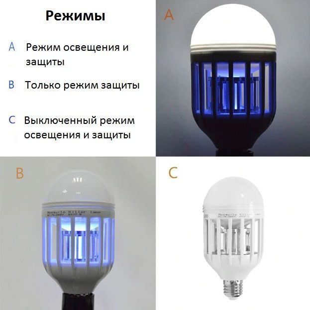 Светодиодная лампа приманка для насекомых Zapp Light,