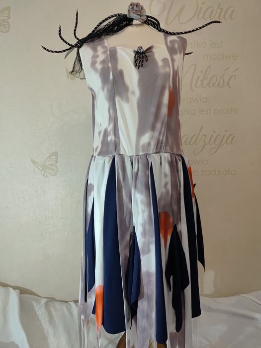 Strój przebranie zombie zjawa upiór 4 części rozmiar XL