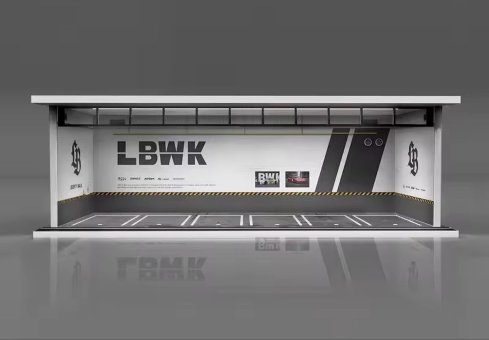 Dioramas Garagem Liberty Walk/Rocket Bunny com iluminação LED