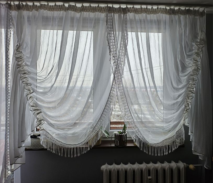 Firana biała śliczna