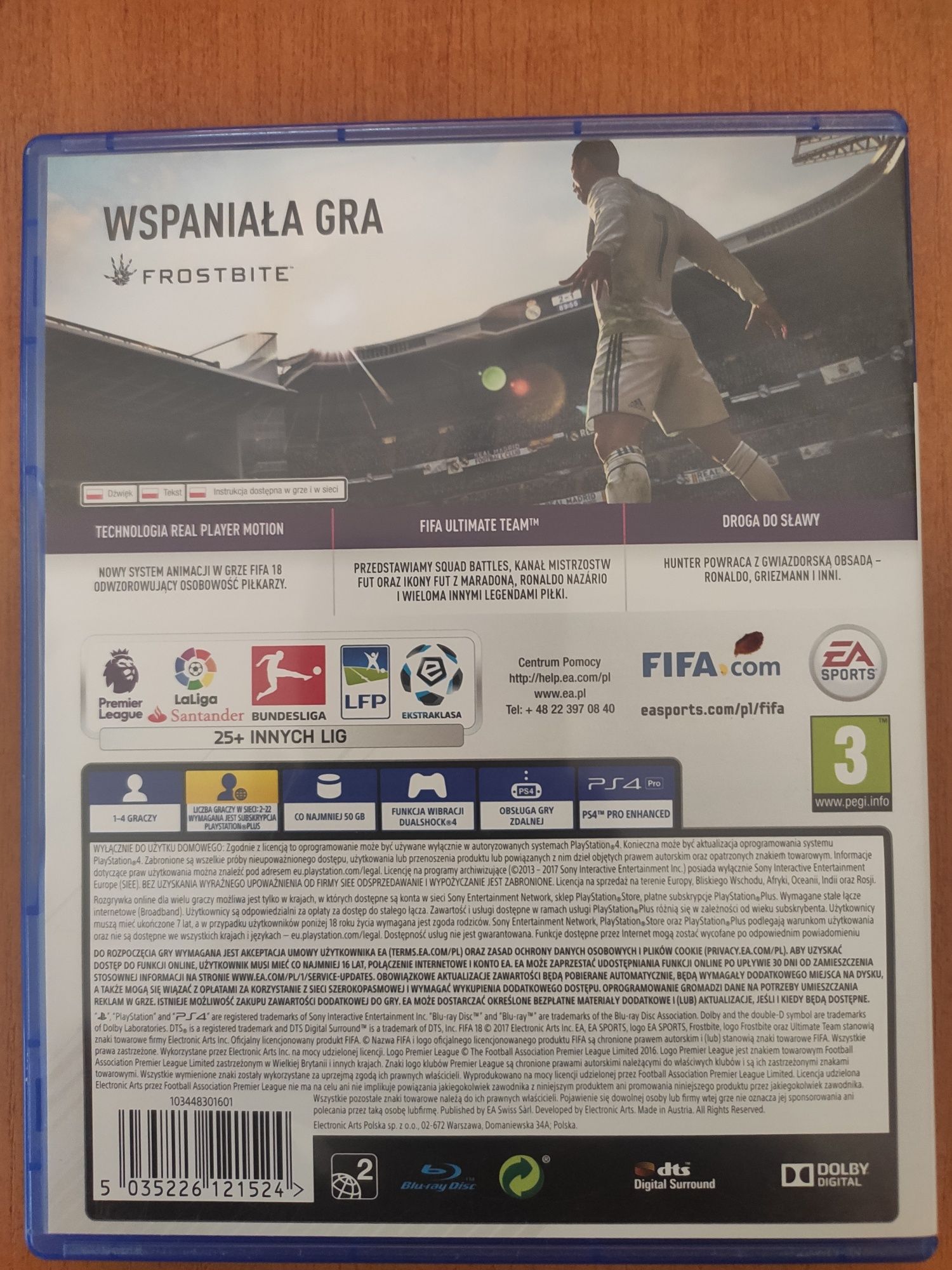 FIFA 18 PS4 polska wersja językowa