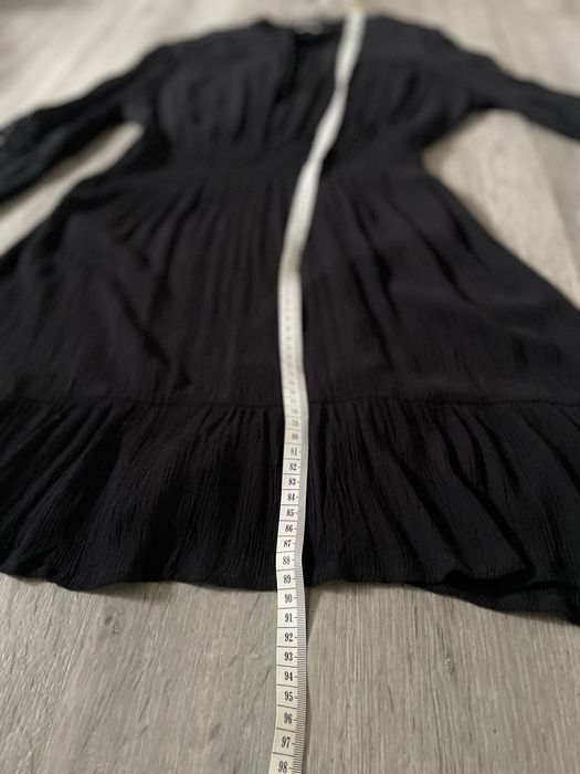 Missguided sukienka muślin czarna boho styl M 38