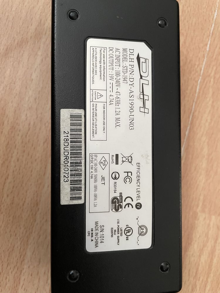 Sprawny zasilacz ładowarka DLH 19V 4.74A 90W STD-1947