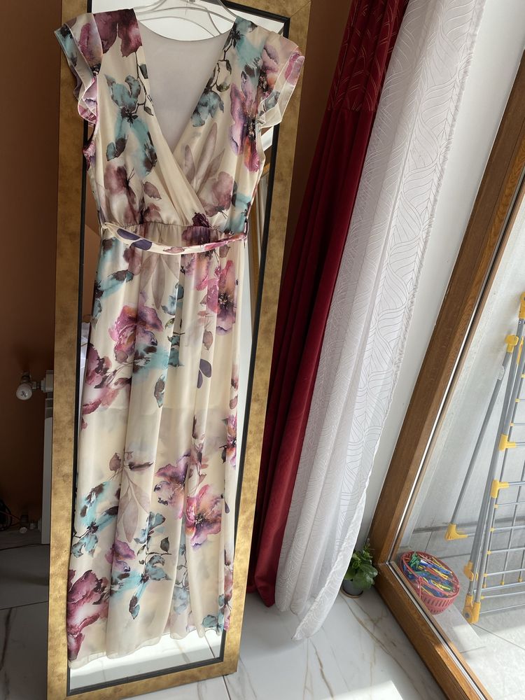 Sukienka maxi w kwiaty S/M