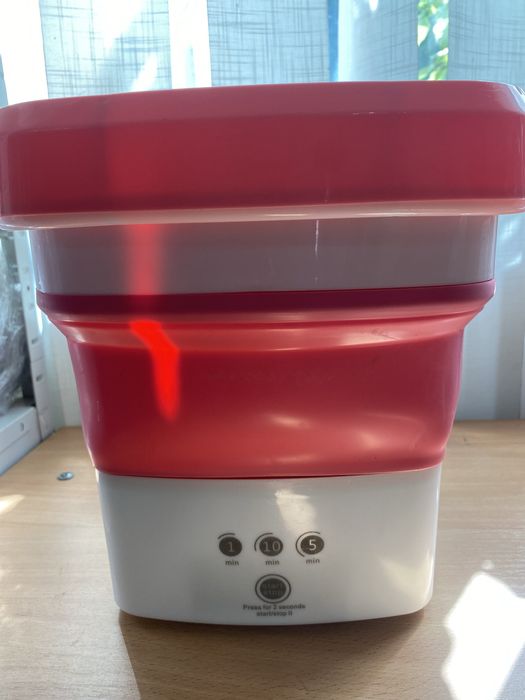 Мініатюрна пральна машинка (рожева) повний набір (нова)