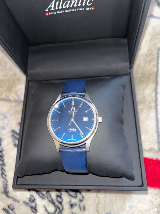 Наручний Годинник Atlantic Blue сапфірове скло/ кварцовий механізм