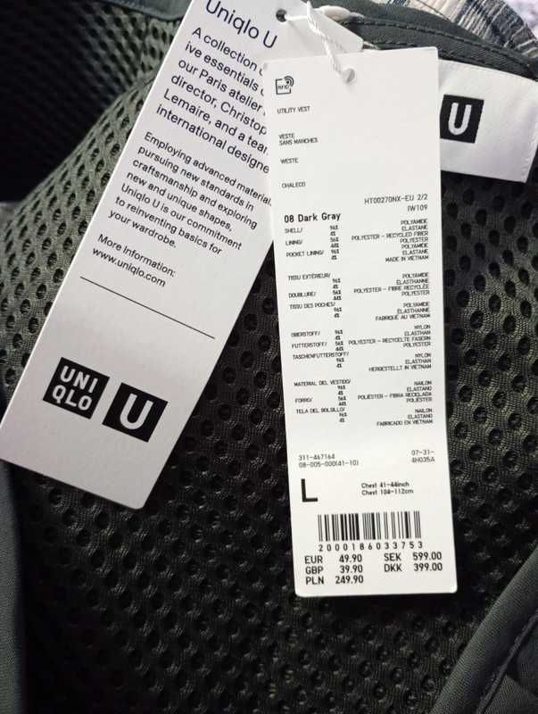 Kamizelka sportowa utility vest unisex UNIQLO