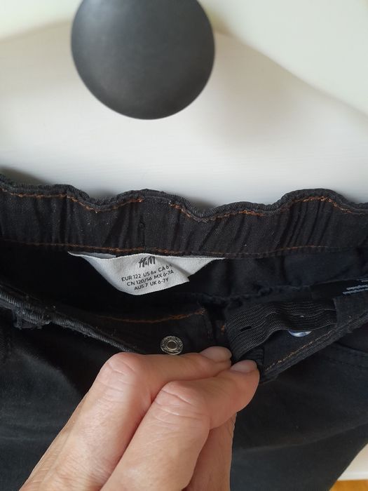 Spodnie z diagonalu jeansy hm 122