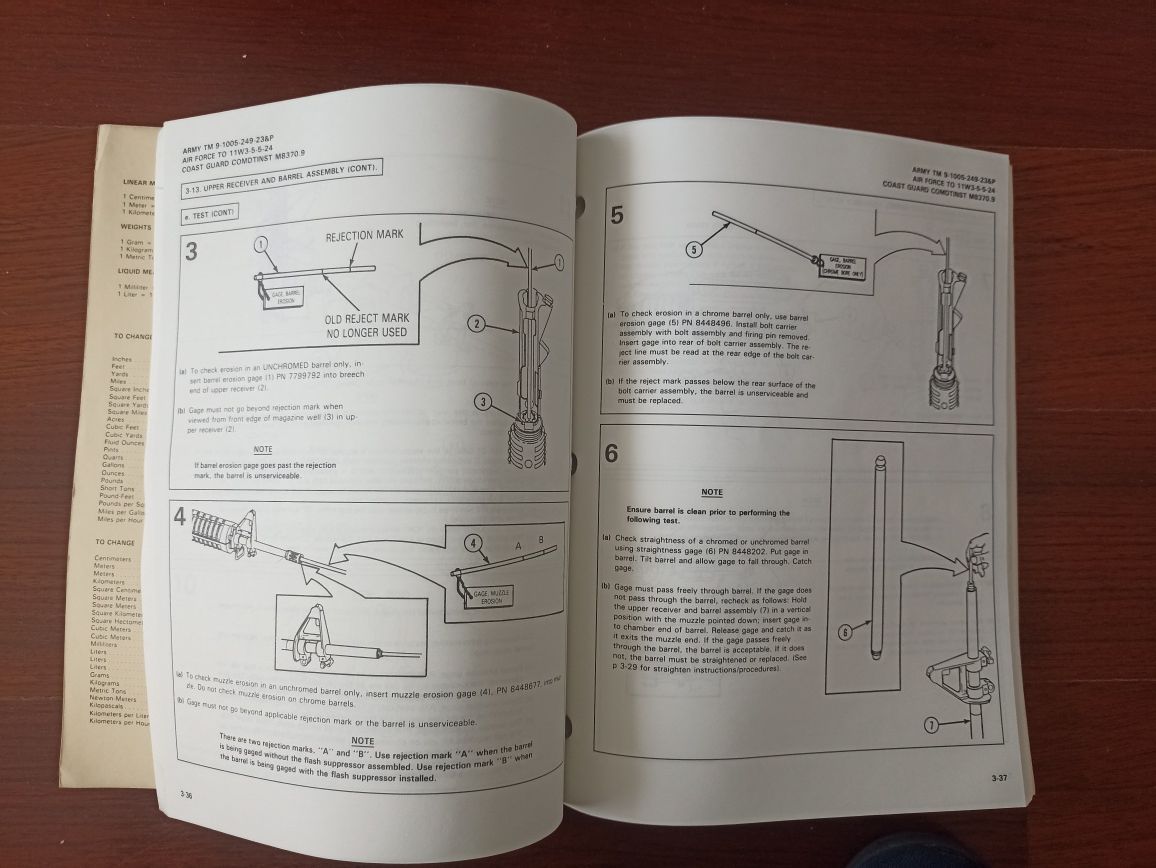 Livro manual técnico carabina M16