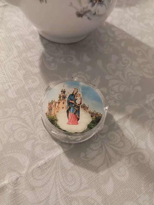 Różaniec prawdziwe naturalne perły słodkowodne bardzo ładny komunia