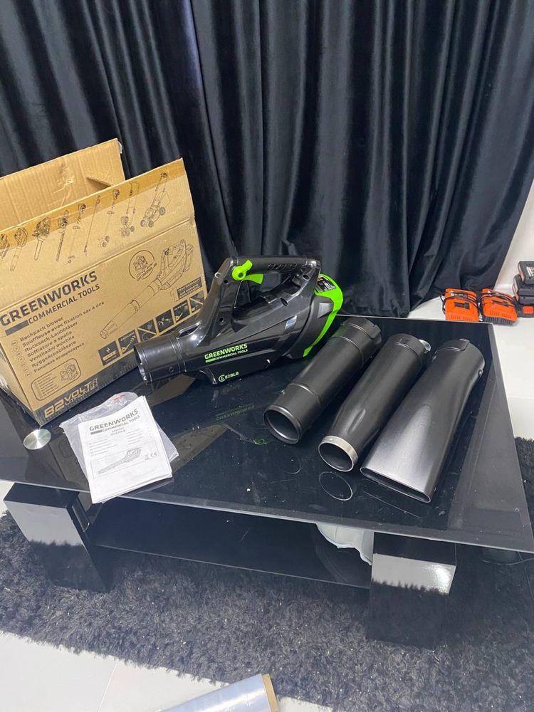 Повітродув вітродув з Німеччини Greenworks GC82BLB для рюкзака