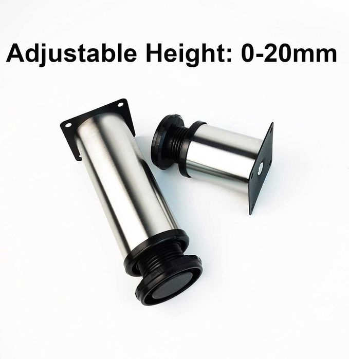 Nowe nogi do mebli / nóżki metalowe / regulacja 18-19,5cm /4szt !1754!