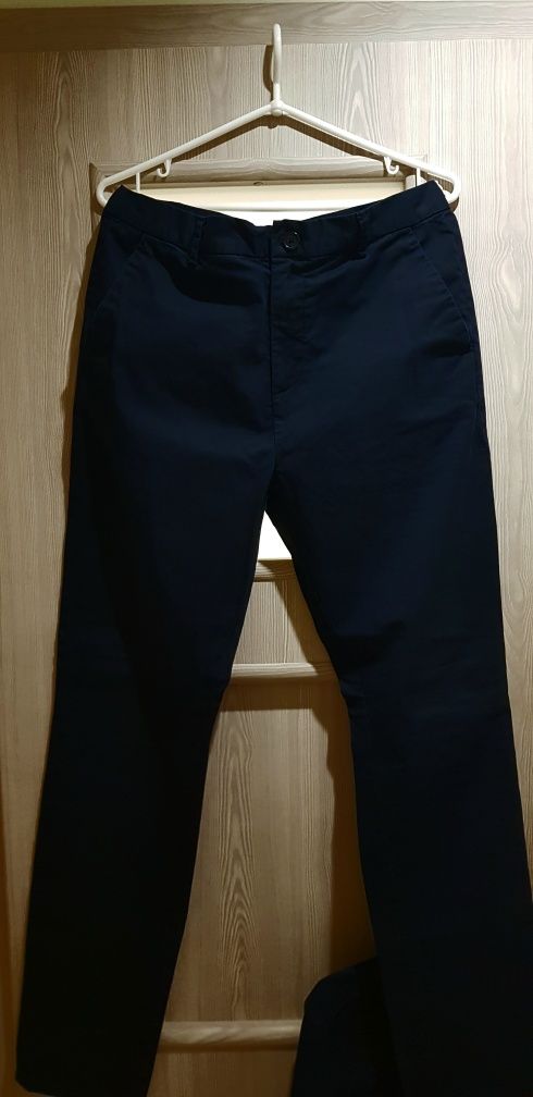 Spodnie materiałowe chinosy męskie granatowe H&M rozmiar S