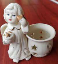 Anioł ceramiczny z podświetlaczem  Tealight