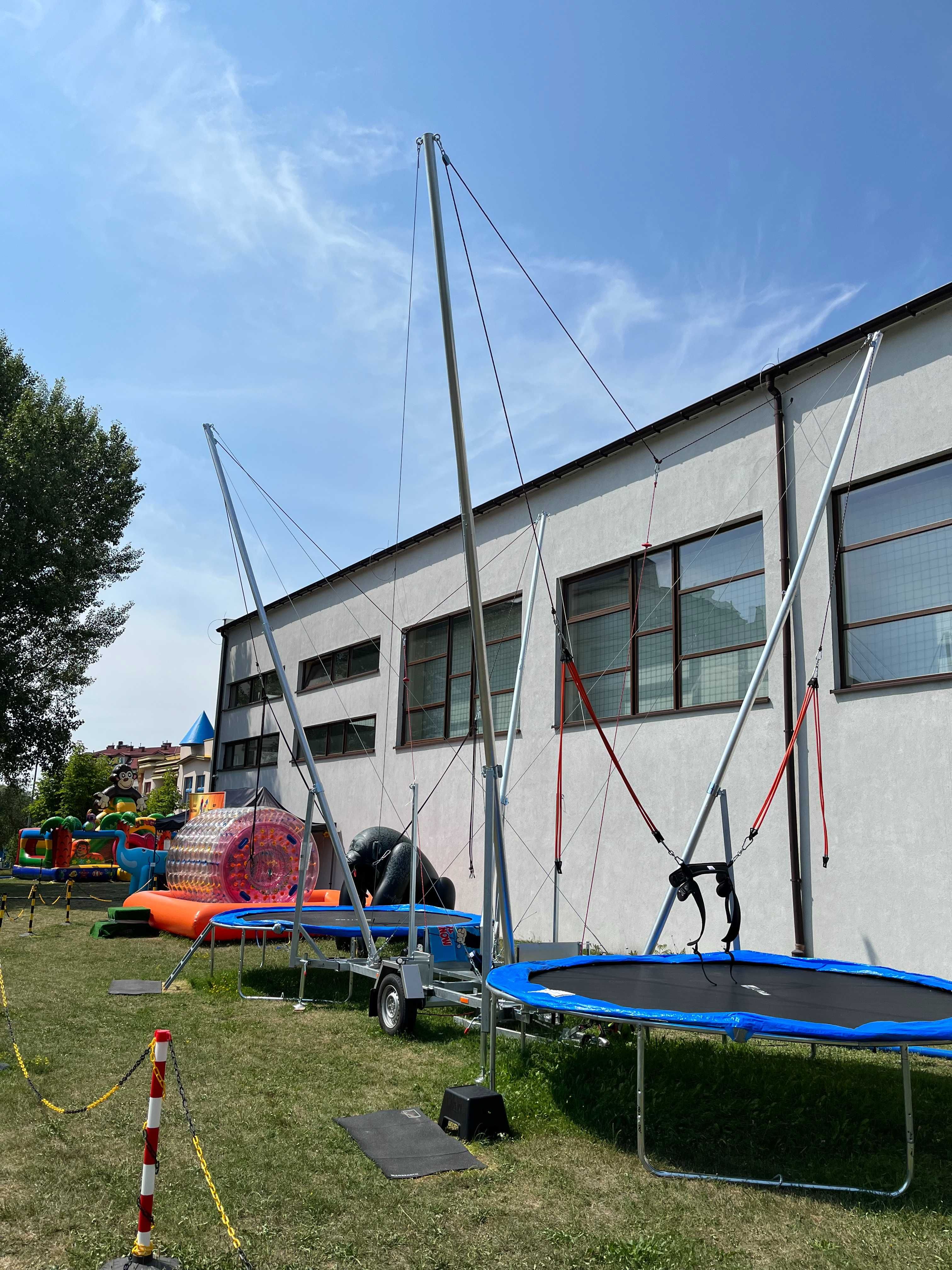 Trampolina Eurobungee mobilne wesołe miasteczko dmuchańce lunapark