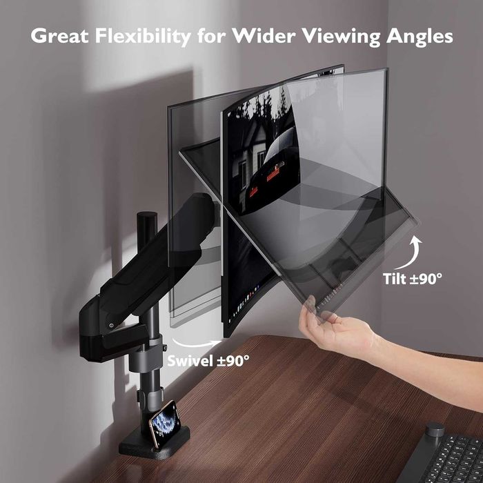 Suporte de Monitor Desk Mount with Gas Spring 1 Monitor 13"-34"
