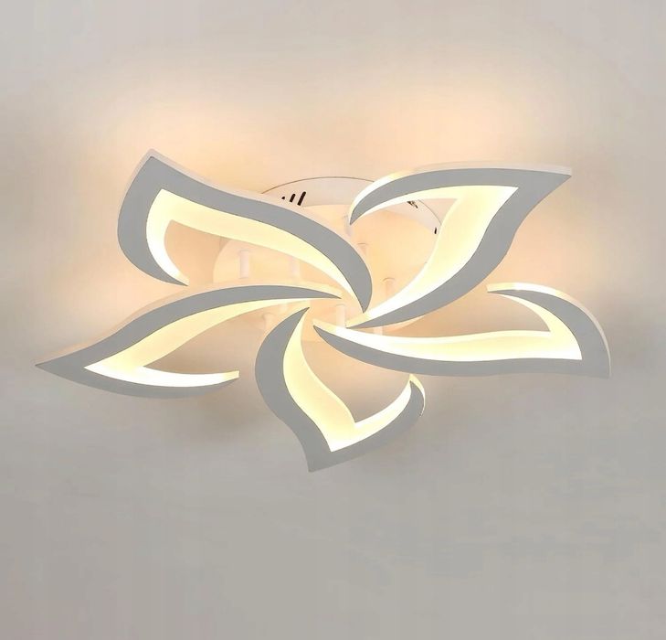 Lampa Led sufitowa Loti 5 Biała w kształcie Kwiatu Lotosu 3000k