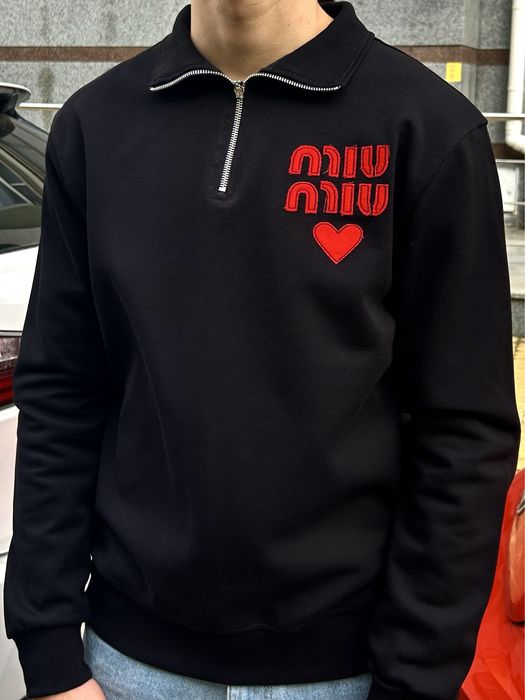 1/4 zip-hoodie MIU MIU