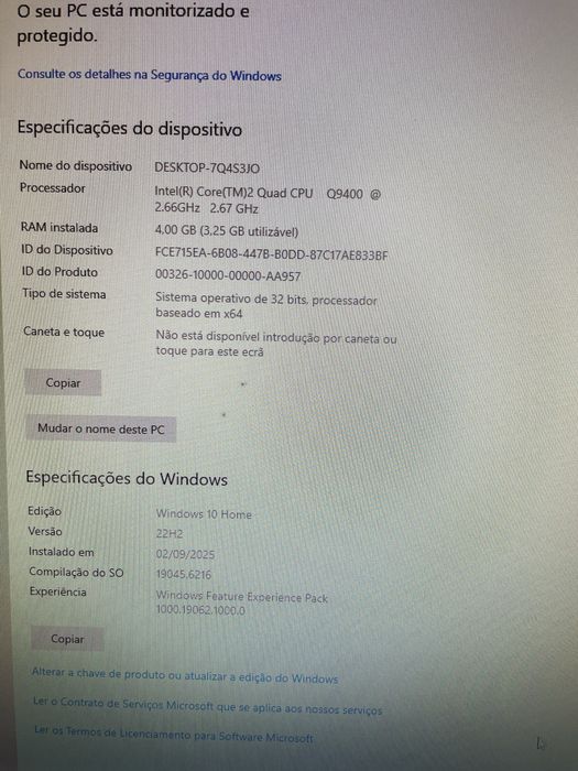 Computador e monitor