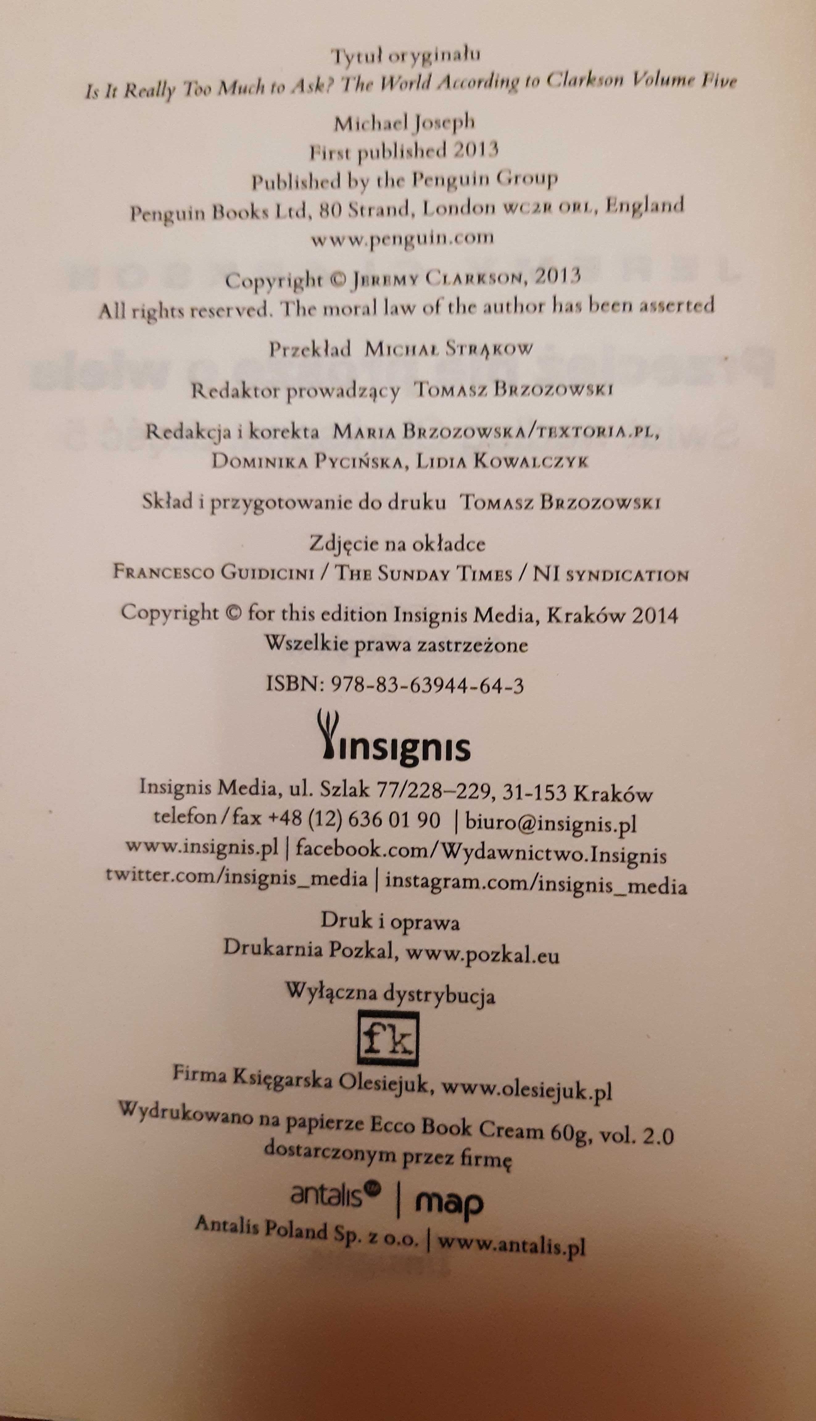 Książka "Świat według Clarksona 5" Jeremy Clarkson