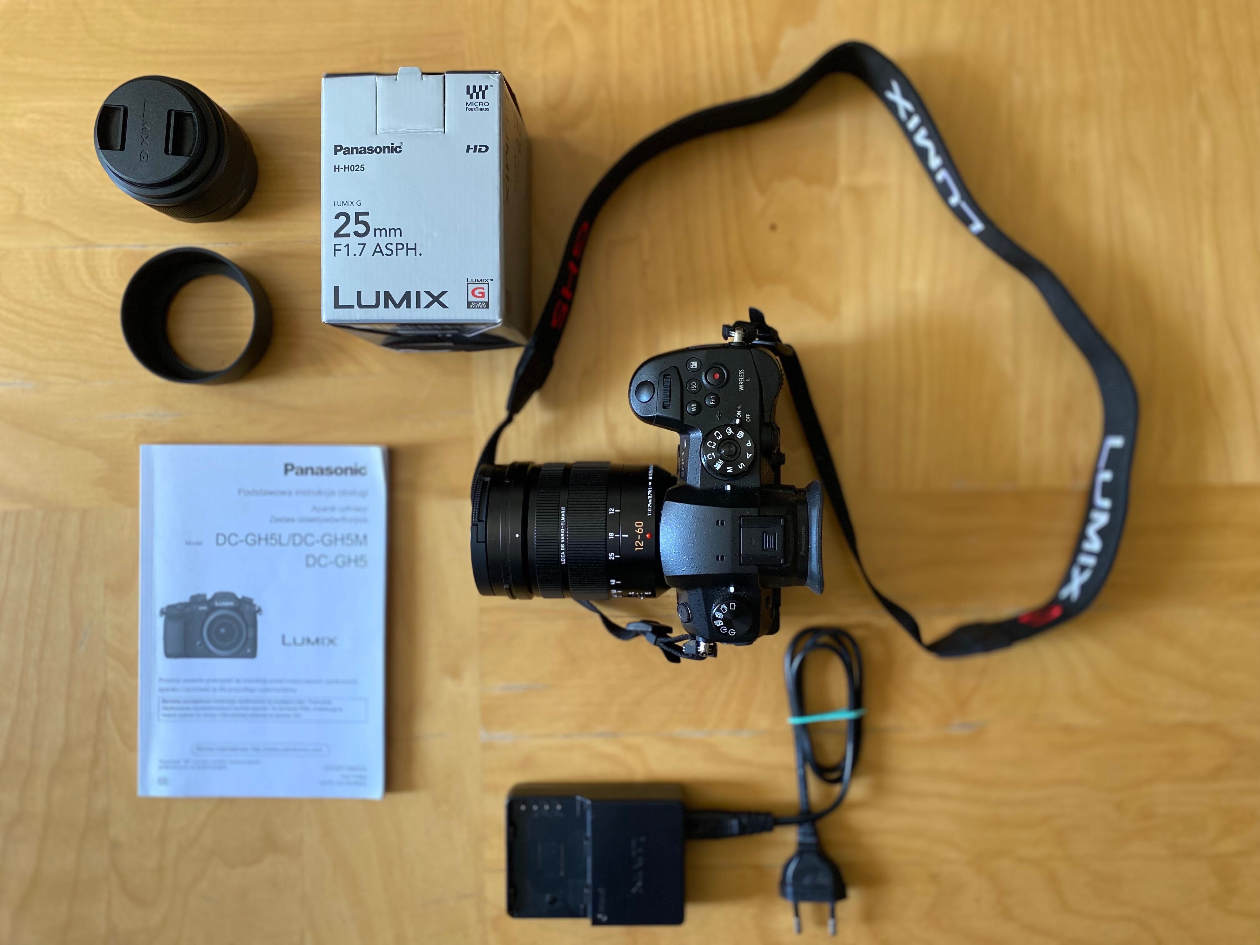 Panasonic Lumix GH5 + 2 obiektywy