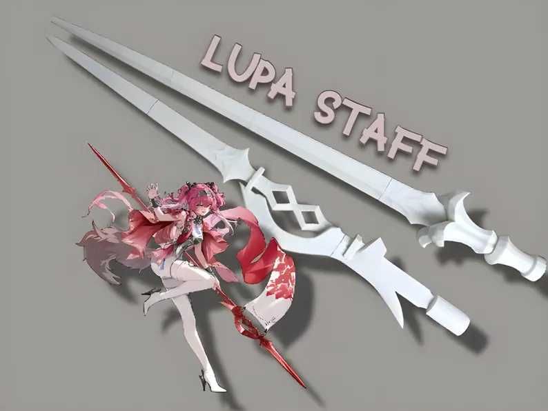 Wuthering Waves (WUWA) Lupa lança para cosplay / prop arma