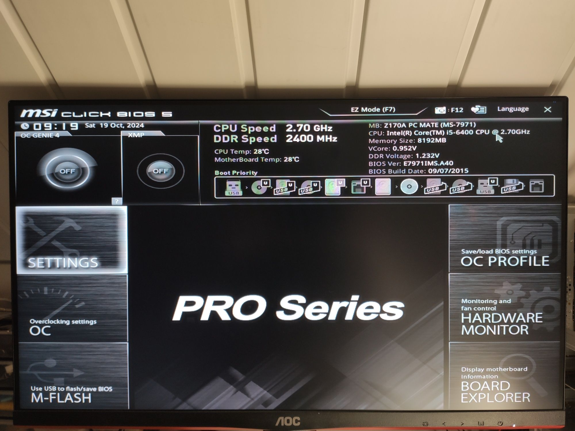 Komputer pc i5-6400 , 8GB RAM, SSD+HDD monitor