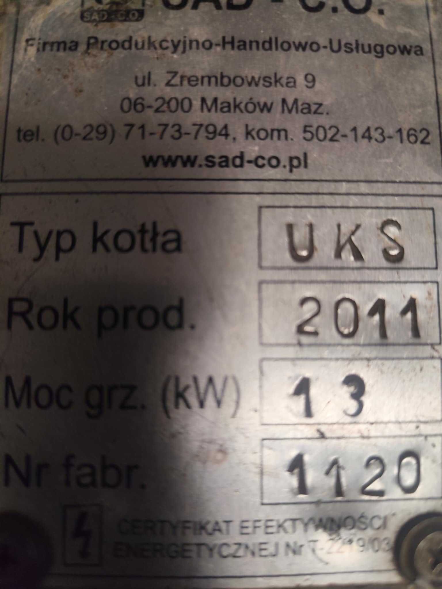 Piec kocioł stalowy UKS 13 KW