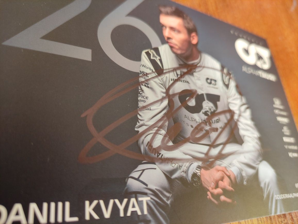 Autograf - Daniił Kwiat Daniil Kvyat (F1) Formula One Formuła Jeden