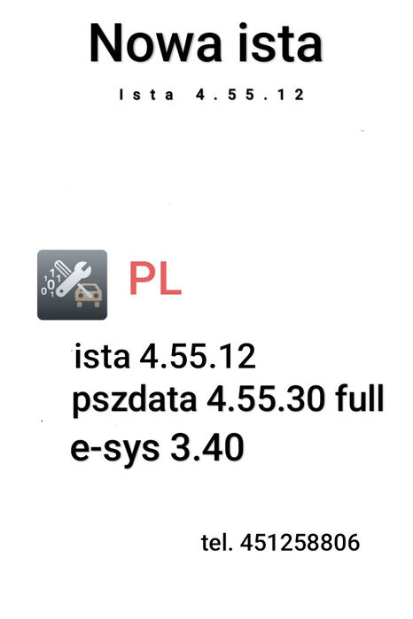 Program diagnostyczny ista 4.55 12 PL + pszdata 4.55.30 auta do 2024 r
