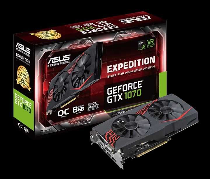 Відеокарта ASUS EX-GTX1070-O8G/ 8Gb/ 256bit/ GDDR5