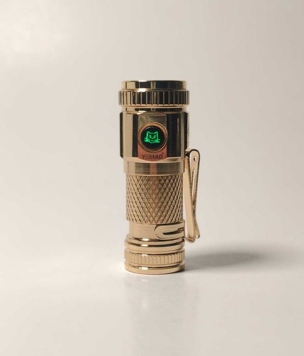 Cała z mosiądzu, kieszonkowa latarka, 1200LM, bogaty zestaw