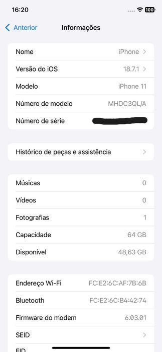 Apple iPhone 11 64GB com Caixa + Cabo