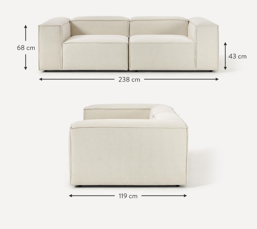 Sofa modułowa Lennon 3-osobowa Westwing Collection