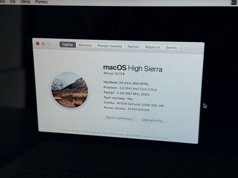 Apple MacBook 13” Mid 2010 Biały Kultowy Model w BDB Stanie iPhone Pro