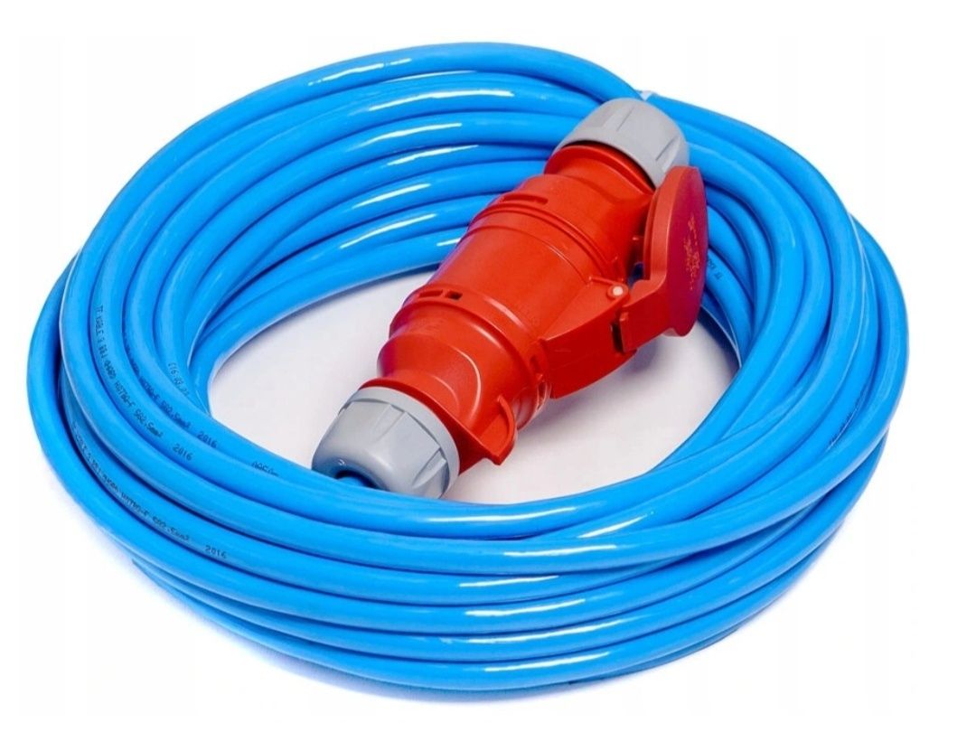 Kabel elektryczny 16A/400V wtyczka i gniazdo na kabel siłowy
