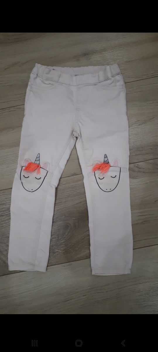 Spodnie jeansy unicorn H&M rozm 92