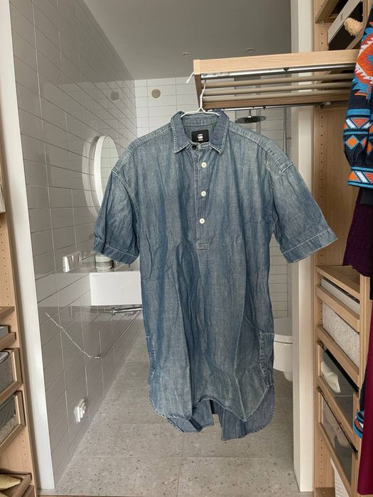 Сукня джинсова жіноча G-Star RAW Denim Shirt Dress L, синя