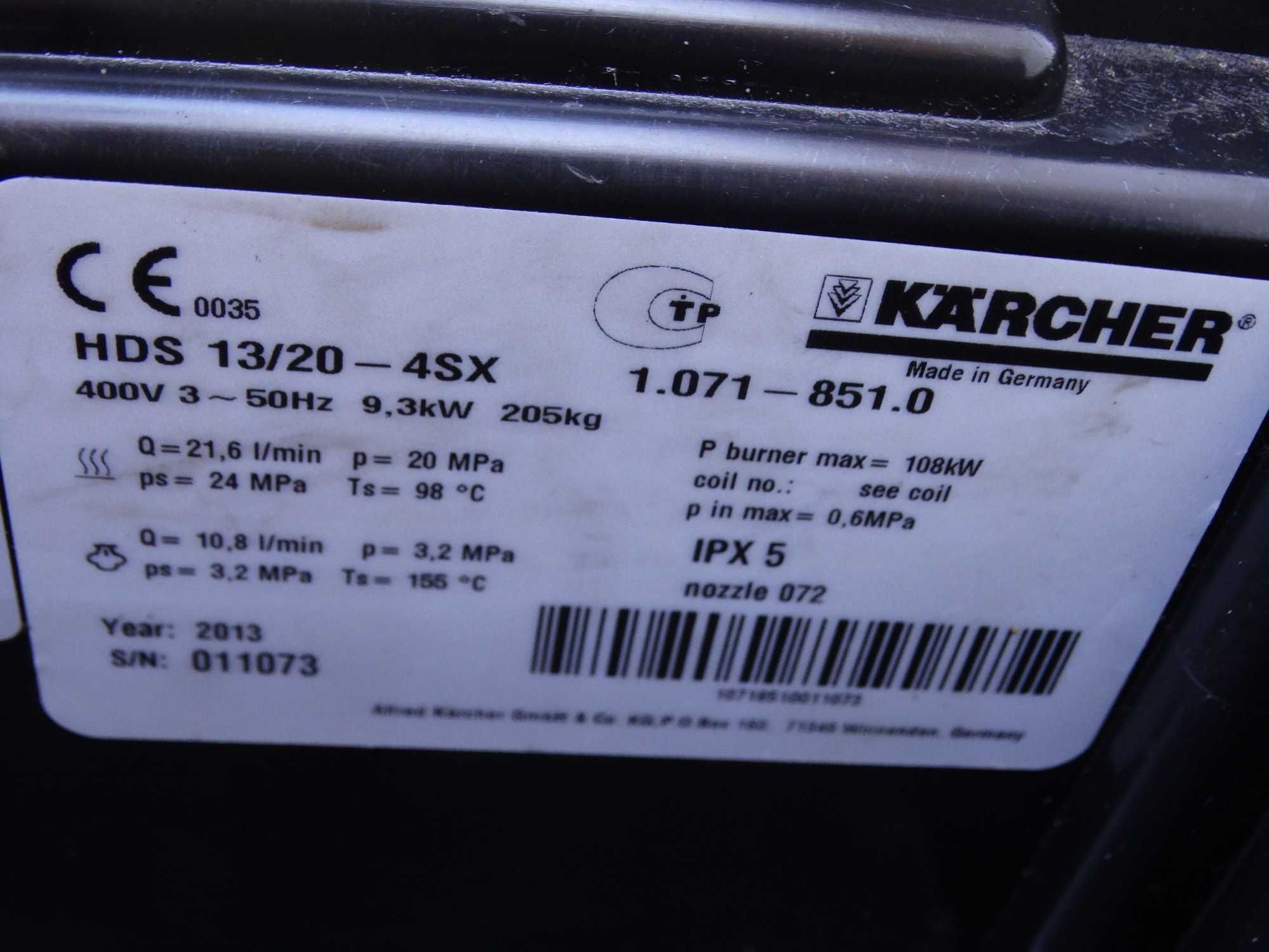 Myjka Ciśnieniowa Karcher HDS 13/20 -4SX * zwijak* 2013 rok