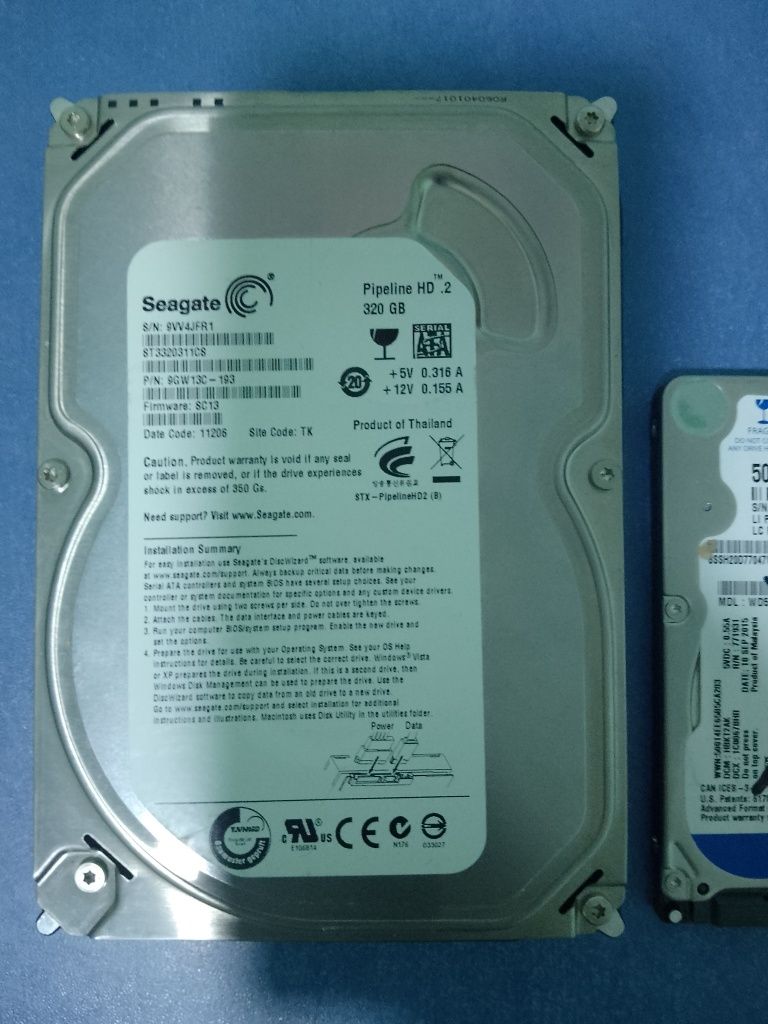 Жорсткі диски HDD не робочі 2шт